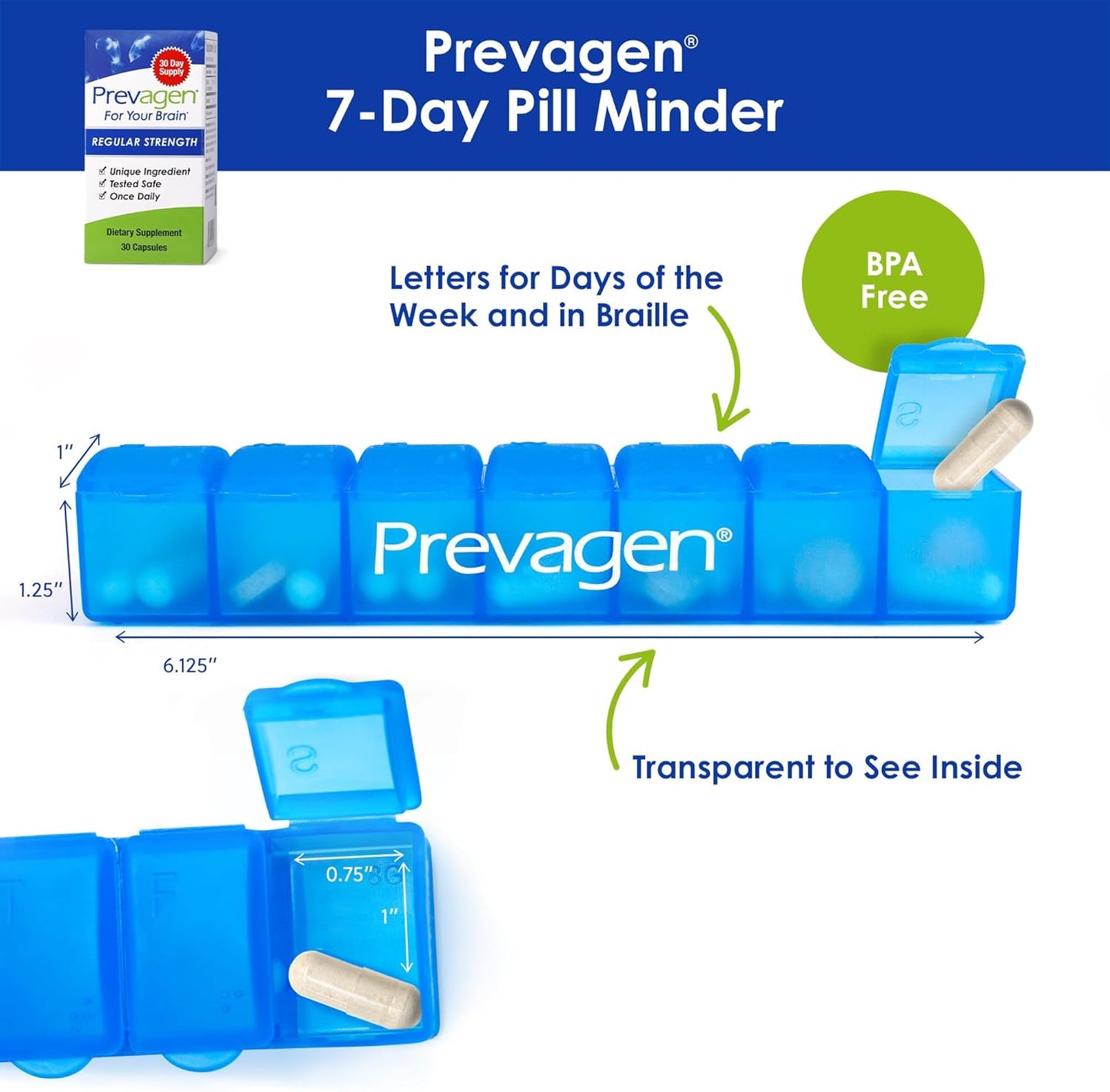 Prevagen Regular Strength – 60 Capsules | Brain & Memory Support with Vitamin D3