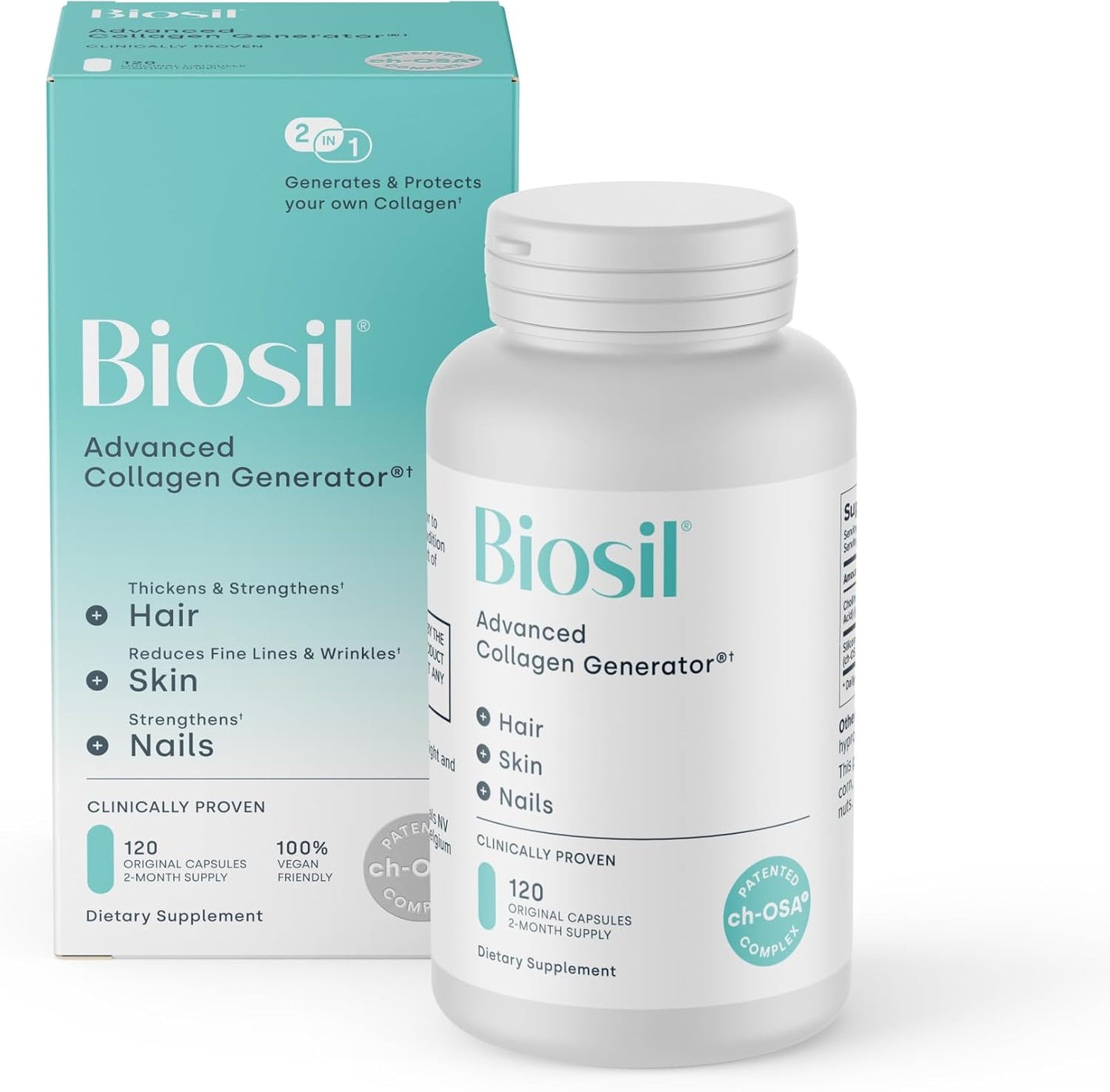 Biosil Beauty Bones Joints | Advanced Collagen Generator for Skin, Hair, Nails & Bone Support