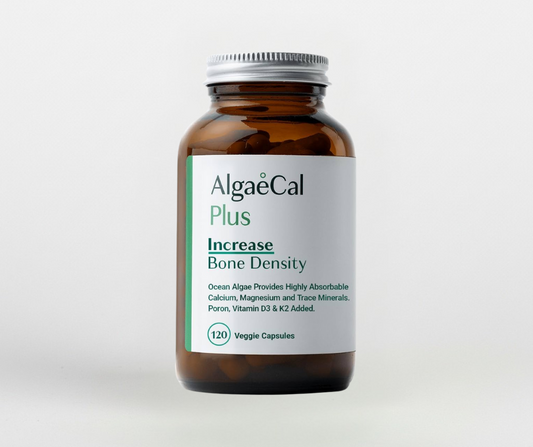 AlgaeCal Organic Calcium – 120 Veggie Caps | Bone Density Support with K2, D3 & Minerals